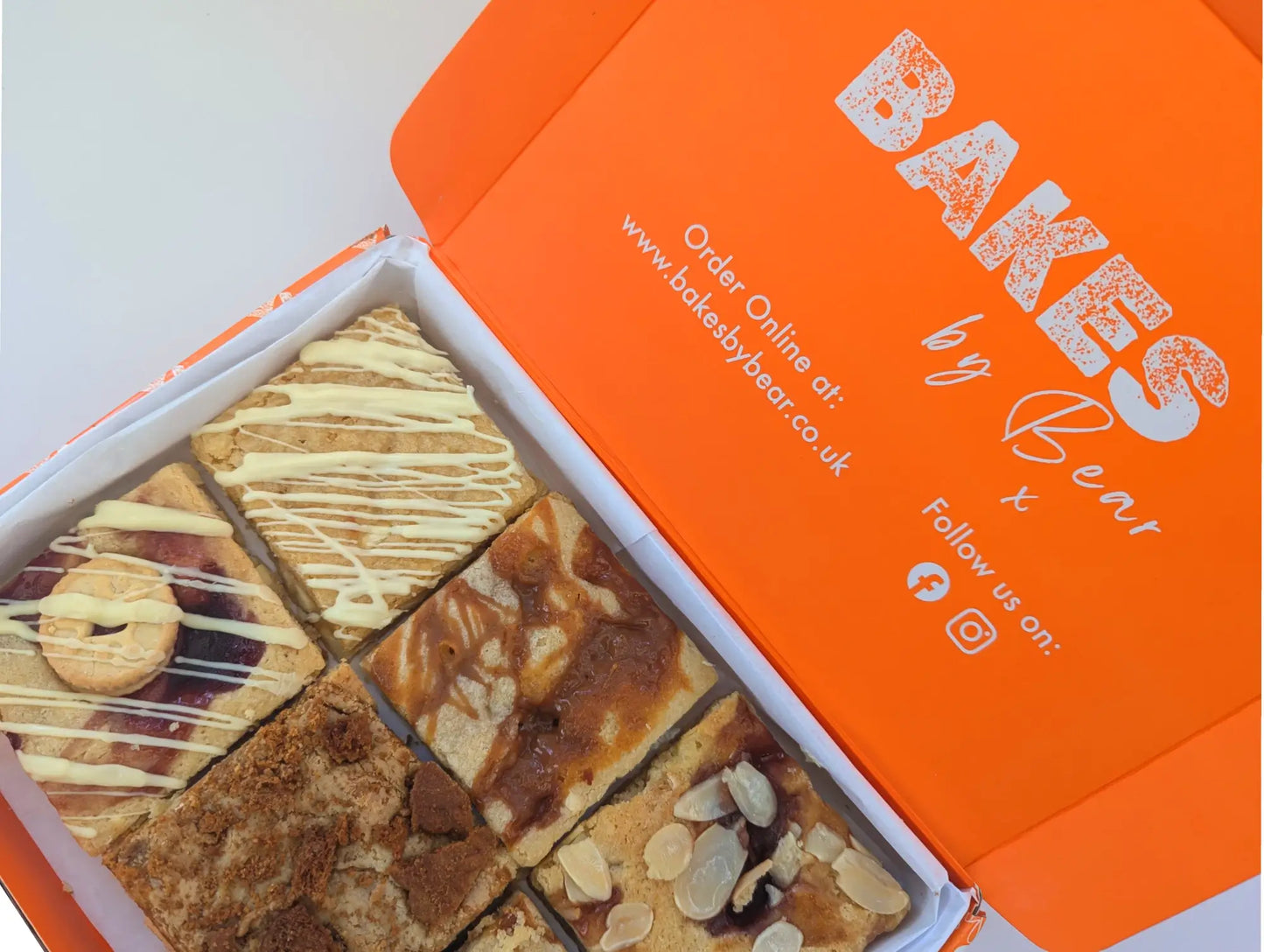 Mixed Blondies in Bakes by Bear Orange Box