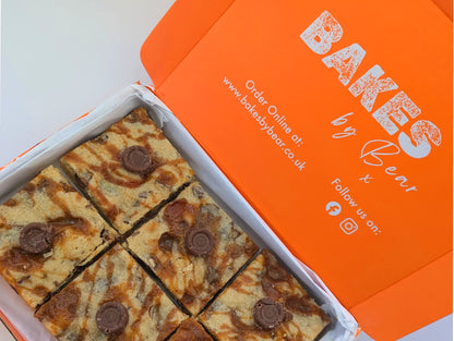 Rolo Blondies in Bakes by Bear Orange Box