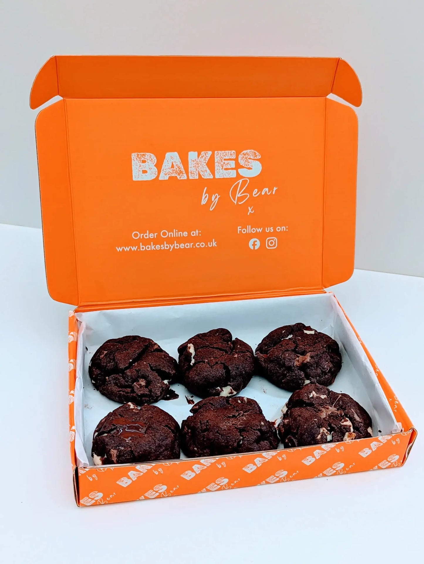 Triple Choc cookies in orange box